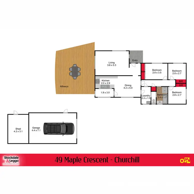 Floorplan of Homely house listing, 49 Maple Crescent, Churchill VIC 3842