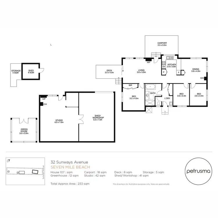 Floorplan of Homely house listing, 32 Sunways Avenue, Seven Mile Beach TAS 7170