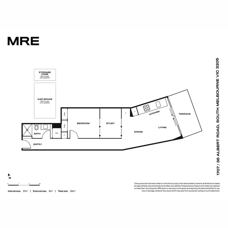 Floorplan of Homely apartment listing, 1707/38 Albert Road, South Melbourne VIC 3205