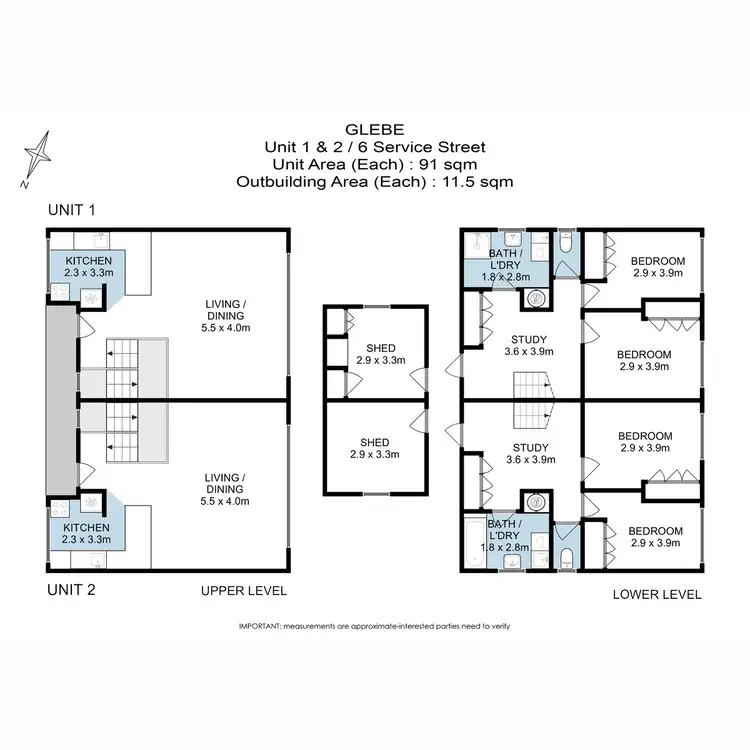 Floorplan of Homely house listing, 1 & 2/6 Service Street, Glebe TAS 7000