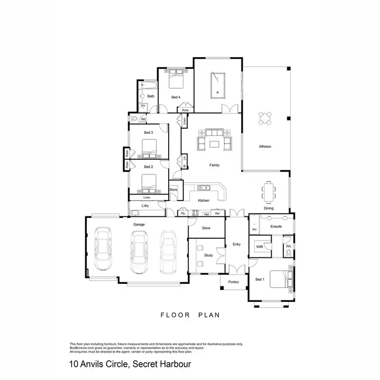 Floorplan of Homely house listing, 10 Anvils Circle, Secret Harbour WA 6173