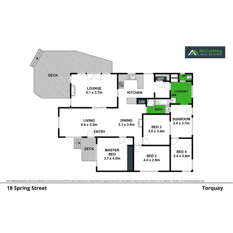 Floorplan of Homely house listing, 18 Spring Street, Torquay VIC 3228