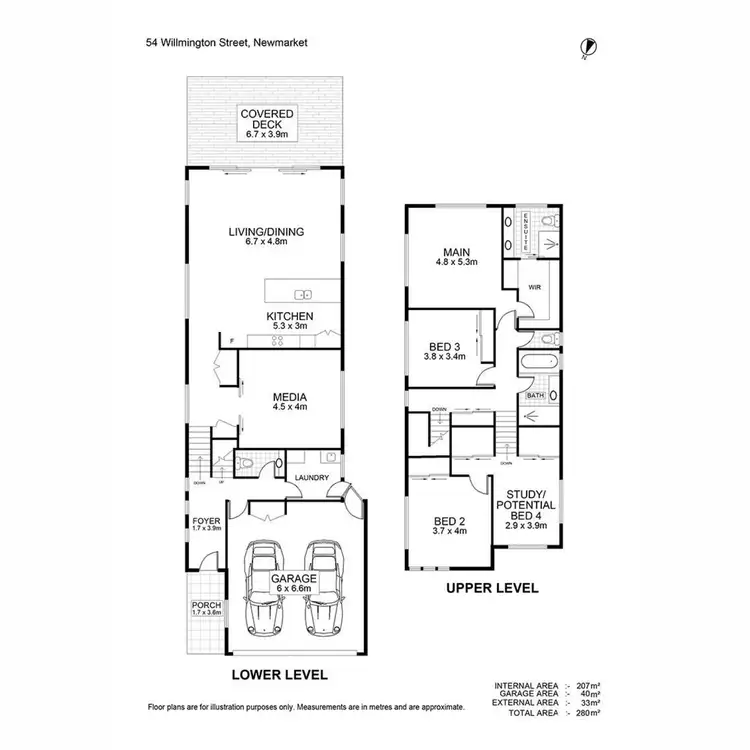 Floorplan of Homely house listing, 54 Willmington Street, Newmarket QLD 4051