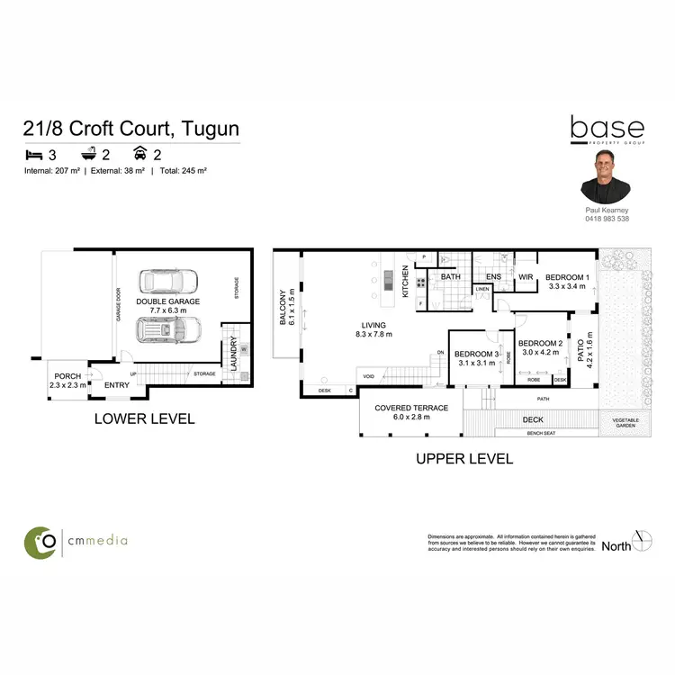 Floorplan of Homely townhouse listing, 21/8 Croft Court, Tugun QLD 4224