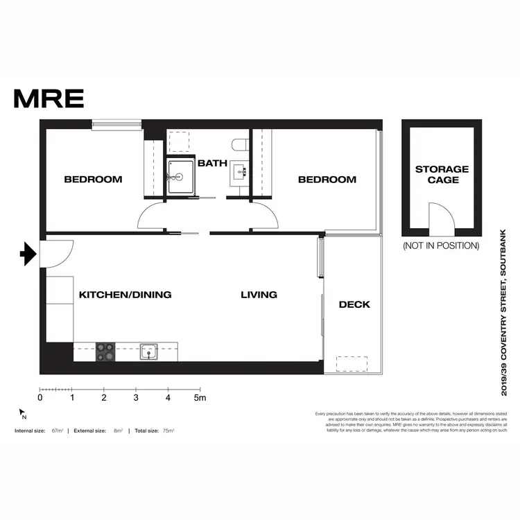 Floorplan of Homely apartment listing, 2019/39 Coventry Street, Southbank VIC 3006