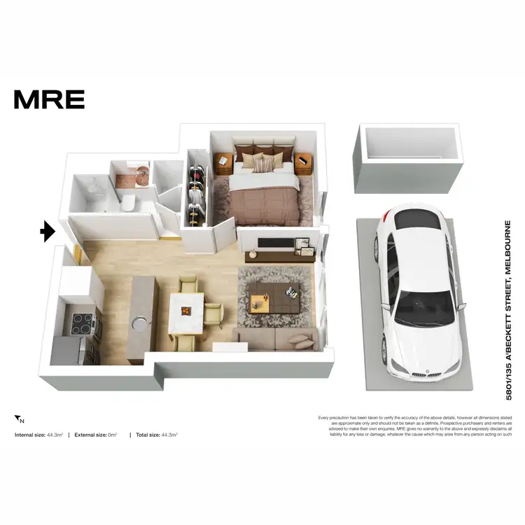 Floorplan of Homely apartment listing, 5801/135 A'Beckett Street, Melbourne VIC 3000