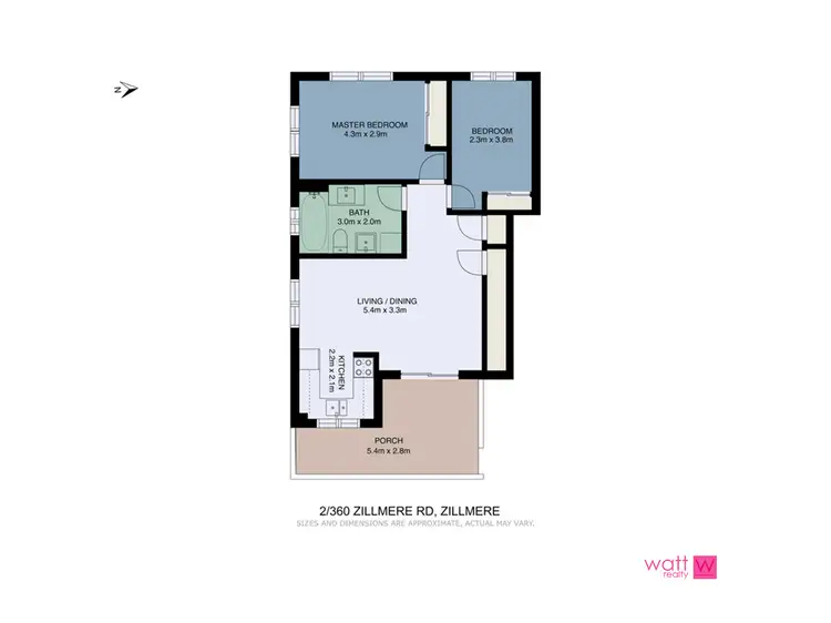 Floorplan of Homely unit listing, 2/360 Zillmere Road, Zillmere QLD 4034