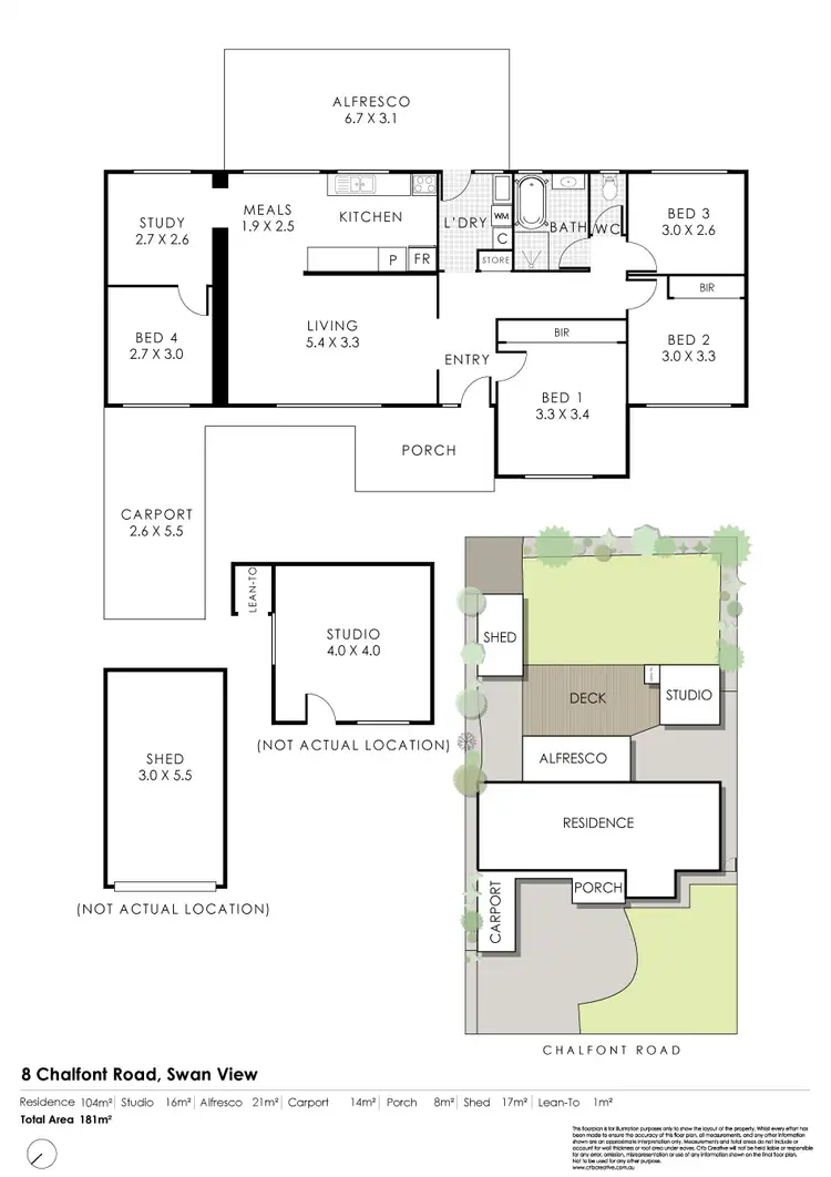 Floorplan of Homely house listing, 8 Chalfont Way, Swan View WA 6056