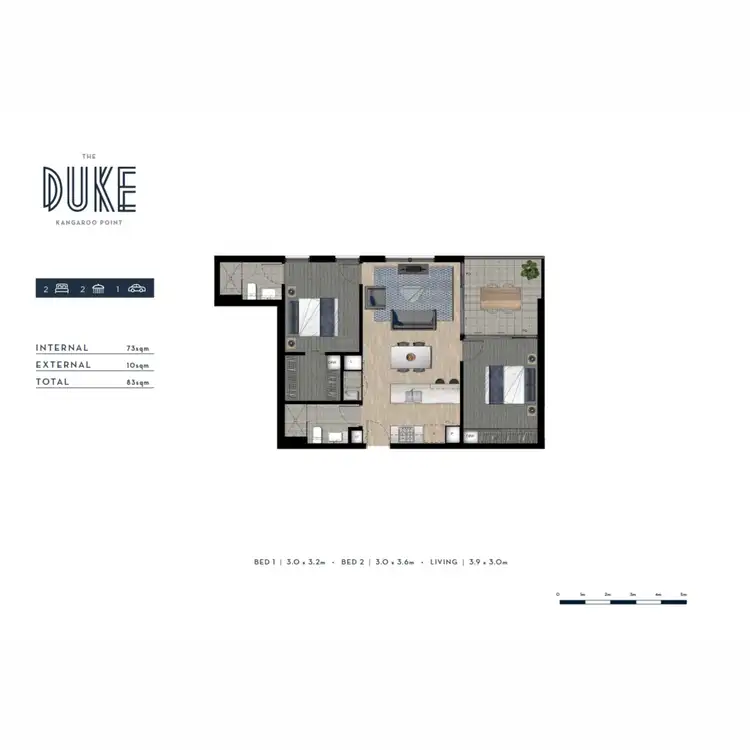 Floorplan of Homely apartment listing, 801/18 Duke Street, Kangaroo Point QLD 4169