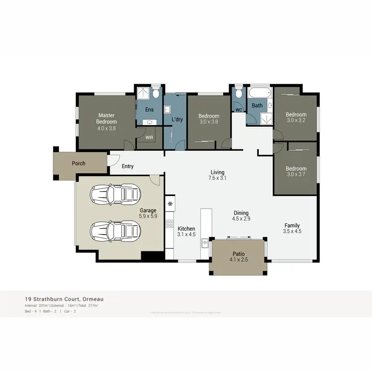 Floorplan of Homely house listing, 19 Strathburn Crescent, Ormeau QLD 4208