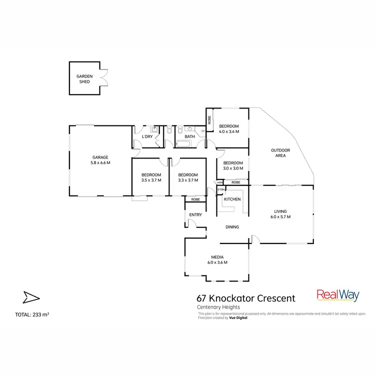 Floorplan of Homely house listing, 67 Knockator Crescent, Centenary Heights QLD 4350