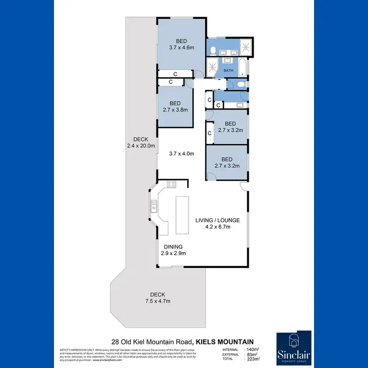 Floorplan of Homely house listing, 28 Old Kiel Mountain Road, Kiels Mountain QLD 4559