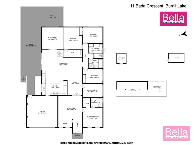 Floorplan of Homely house listing, 11 Bada Crescent, Burrill Lake NSW 2539