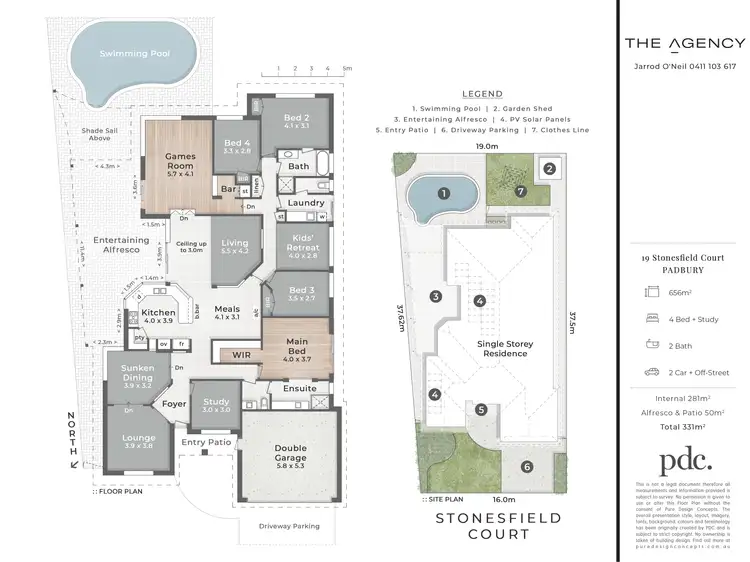 Floorplan of Homely house listing, 19 Stonesfield Court, Padbury WA 6025