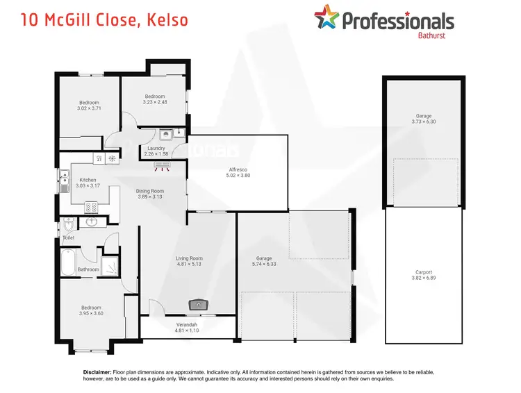 Floorplan of Homely house listing, 10 Mcgill Close, Kelso NSW 2795