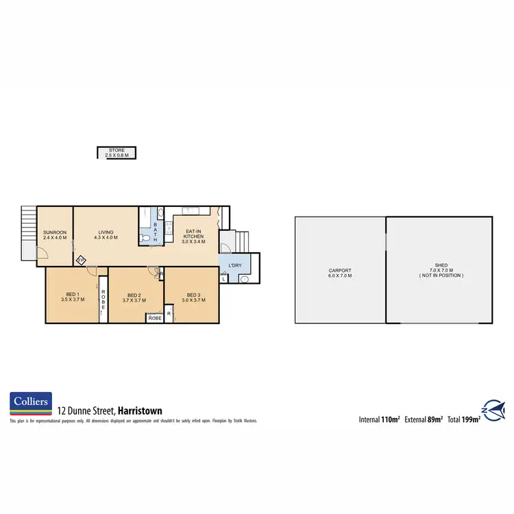 Floorplan of Homely house listing, 12 Dunne Street, Harristown QLD 4350