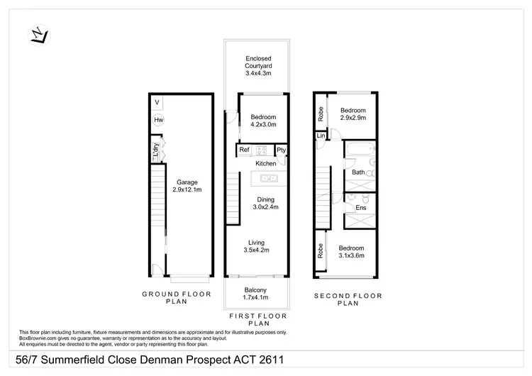 Floorplan of Homely townhouse listing, 56/7 Summerfield Close, Denman Prospect ACT 2611