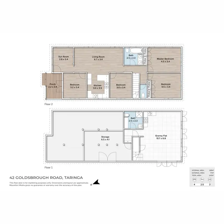 Floorplan of Homely house listing, 42 Goldsbrough Road, Taringa QLD 4068