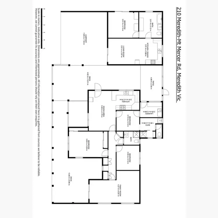 Floorplan of Homely rural property listing, 210 Meredith-Mt Mercer Road, Meredith VIC 3333