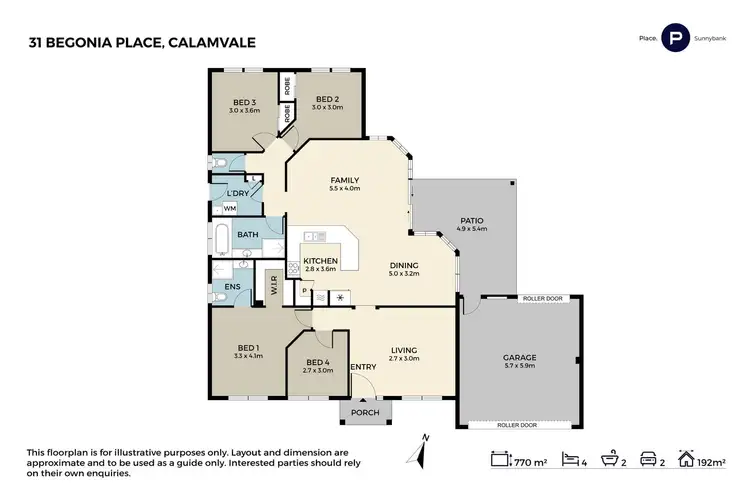 Floorplan of Homely house listing, 31 Begonia Place, Calamvale QLD 4116