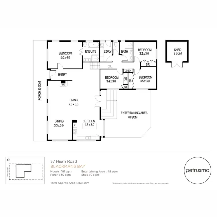 Floorplan of Homely house listing, 37 Hiern Road, Blackmans Bay TAS 7052