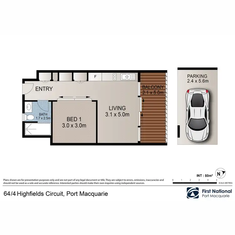 Floorplan of Homely unit listing, 64/4 Highfields Circuit, Port Macquarie NSW 2444