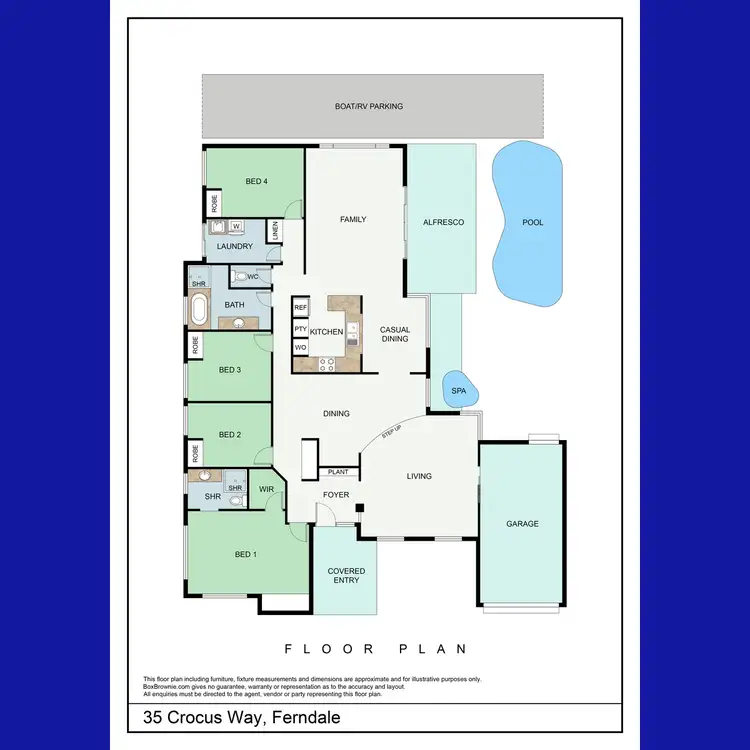 Floorplan of Homely house listing, 35 Crocus Way, Ferndale WA 6148