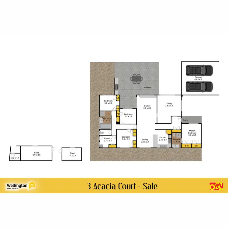 Floorplan of Homely house listing, 3 Acacia Court, Sale VIC 3850