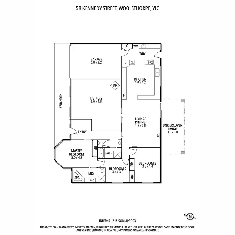 Floorplan of Homely house listing, 58 Kennedy Street, Woolsthorpe VIC 3276