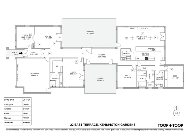 Floorplan of Homely house listing, 22 East Terrace, Kensington Gardens SA 5068