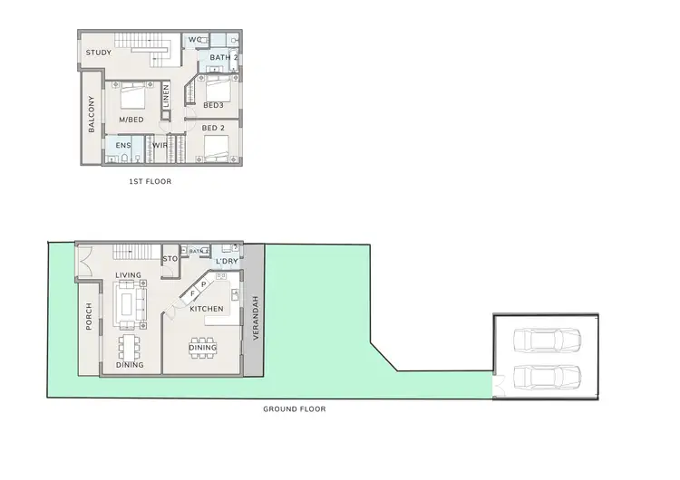 Floorplan of Homely townhouse listing, 2/25 Evadell Street, Gungahlin ACT 2912