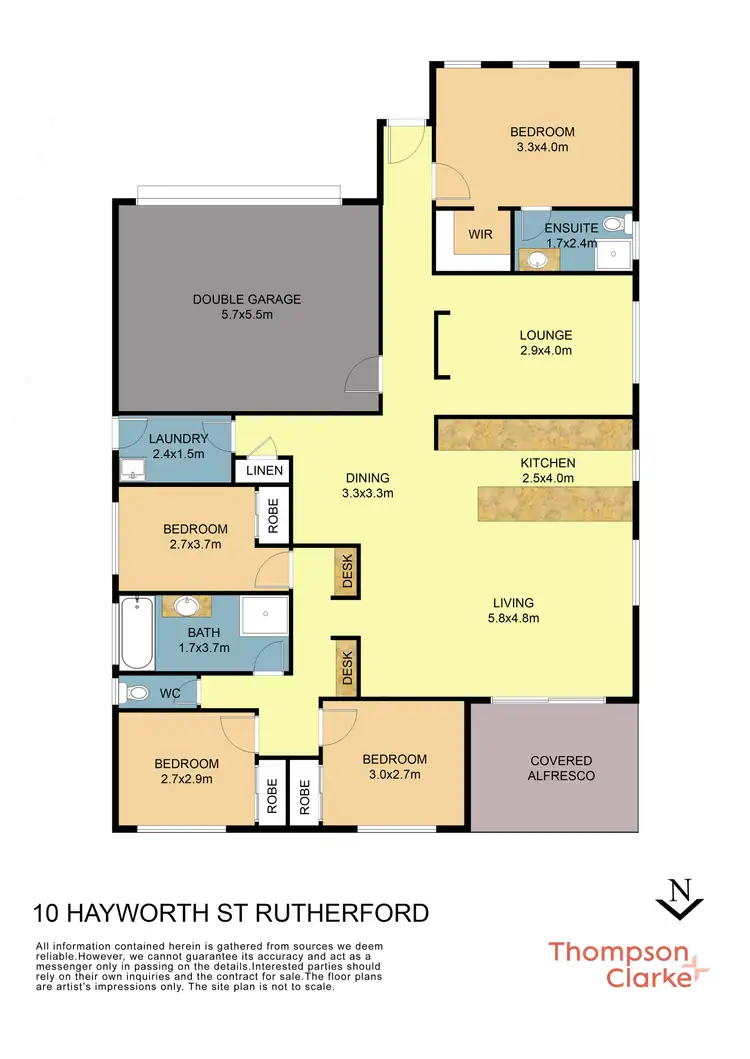 Floorplan of Homely house listing, 10 Hayworth Street, Rutherford NSW 2320