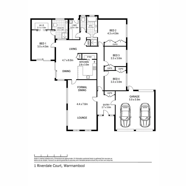 Floorplan of Homely house listing, 1 Riverdale Court, Warrnambool VIC 3280