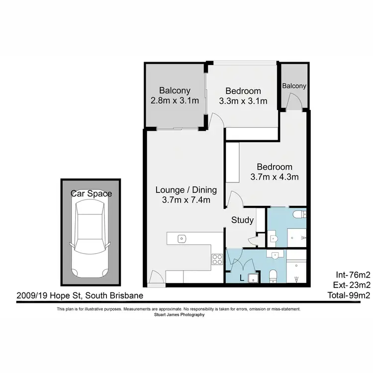 Floorplan of Homely apartment listing, 2009/19 Hope Street, South Brisbane QLD 4101