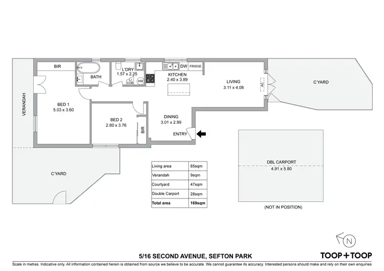 Floorplan of Homely unit listing, 5/16 Second Avenue, Sefton Park SA 5083