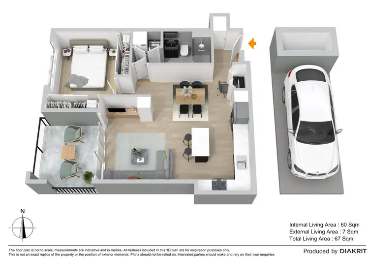Floorplan of Homely unit listing, 231/24 Wyatt Street, Newstead QLD 4006