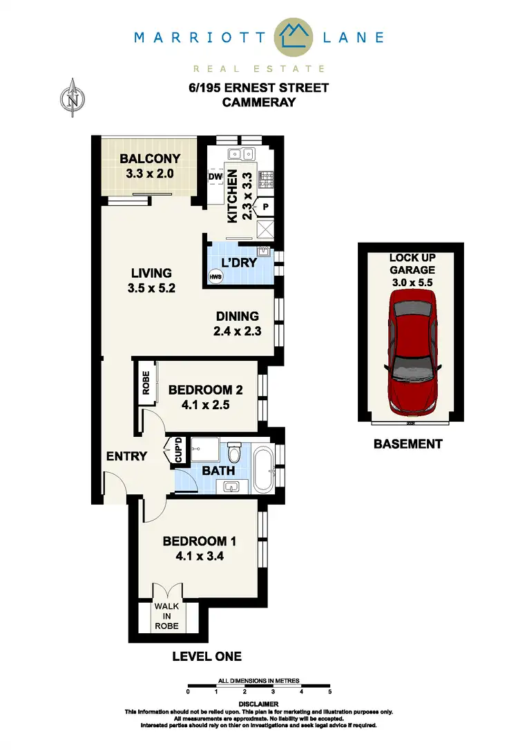 Floorplan of Homely unit listing, 6/195 Ernest Street, Cammeray NSW 2062