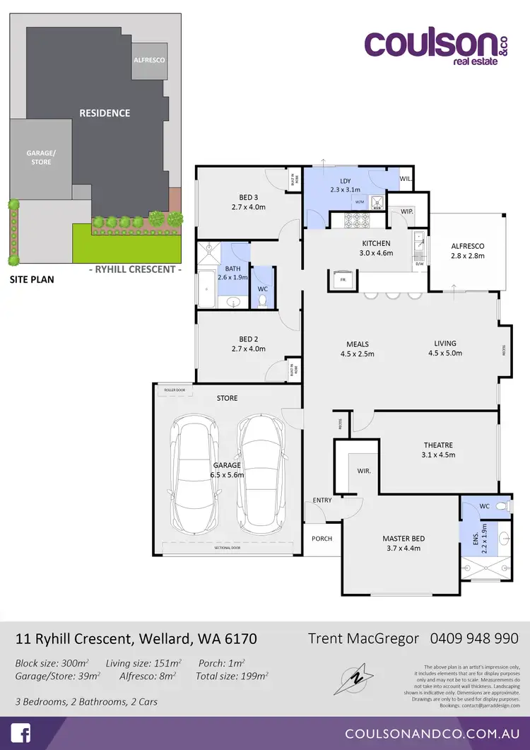 Floorplan of Homely house listing, 11 Ryhill Crescent, Wellard WA 6170