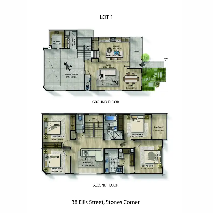 Floorplan of Homely townhouse listing, 38 Ellis Street, Stones Corner QLD 4120