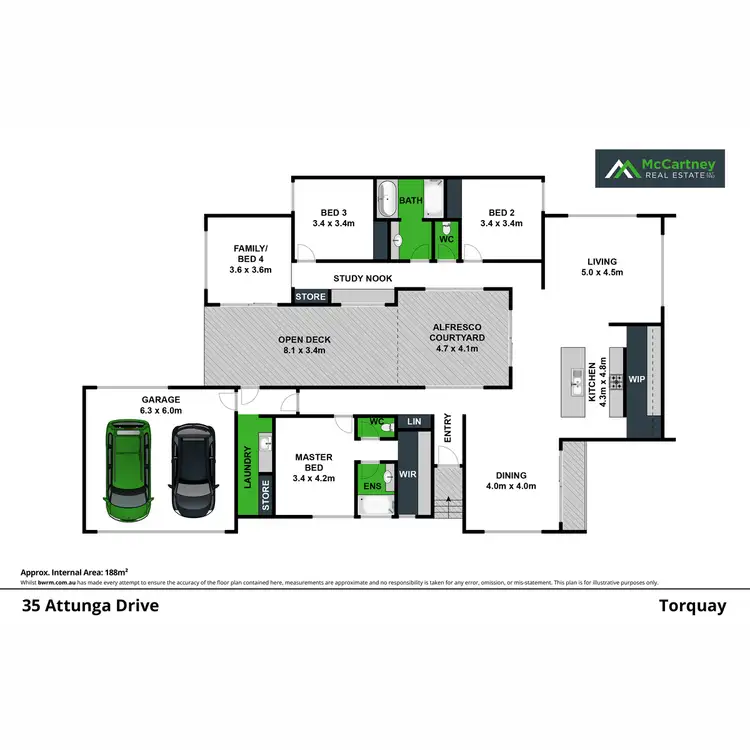 Floorplan of Homely house listing, 35 Attunga Drive, Torquay VIC 3228
