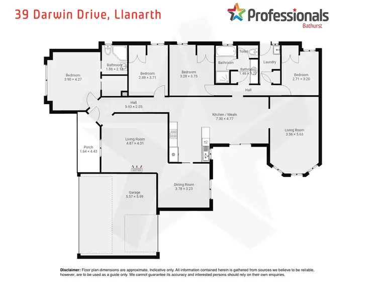 Floorplan of Homely house listing, 39 Darwin Drive, Llanarth NSW 2795