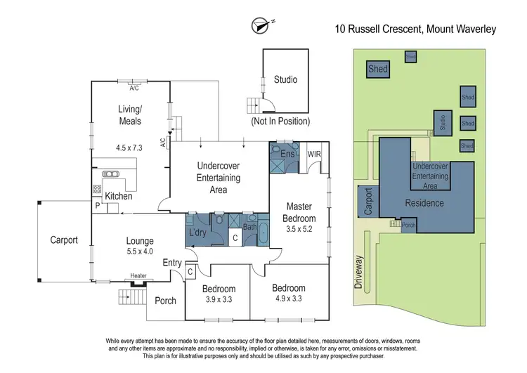 Floorplan of Homely house listing, 10 Russell Cr, Mount Waverley VIC 3149