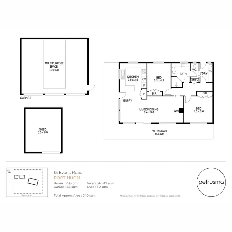 Floorplan of Homely house listing, 15 Evans Road, Port Huon TAS 7116
