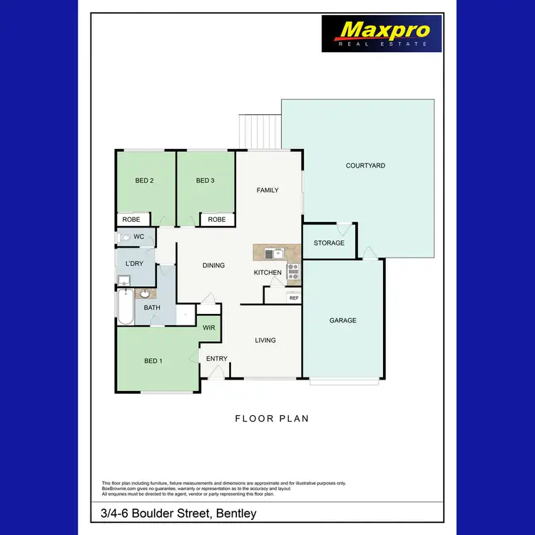 Floorplan of Homely villa listing, 3/4-6 Boulder Street, Bentley WA 6102