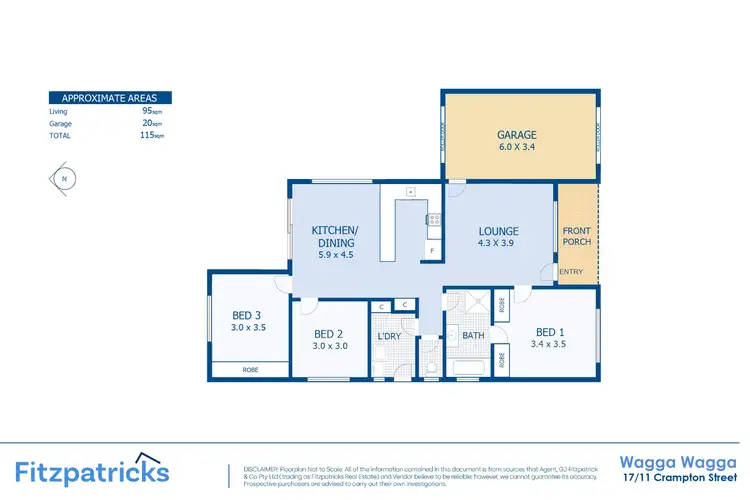 Floorplan of Homely unit listing, 17/11 Crampton Street, Wagga Wagga NSW 2650