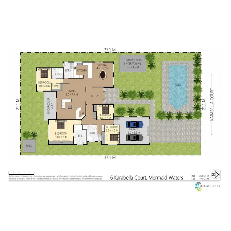 Floorplan of Homely house listing, 6 Karabella Court, Mermaid Waters QLD 4218