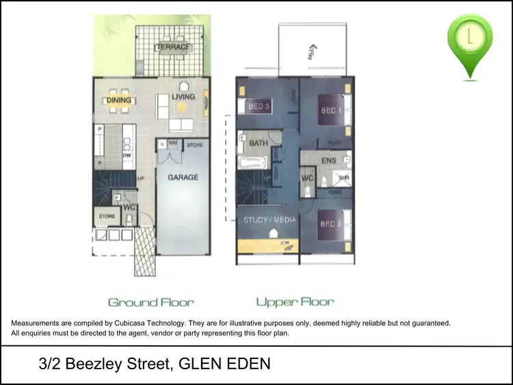 Floorplan of Homely townhouse listing, 3/2 Beezley Street, Glen Eden QLD 4680