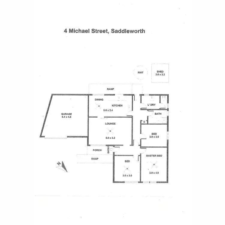 Floorplan of Homely house listing, 4 Michael Street, Saddleworth SA 5413