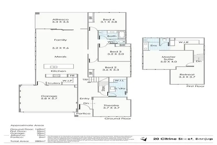Floorplan of Homely house listing, 25 Citrine Street, Treeby WA 6164