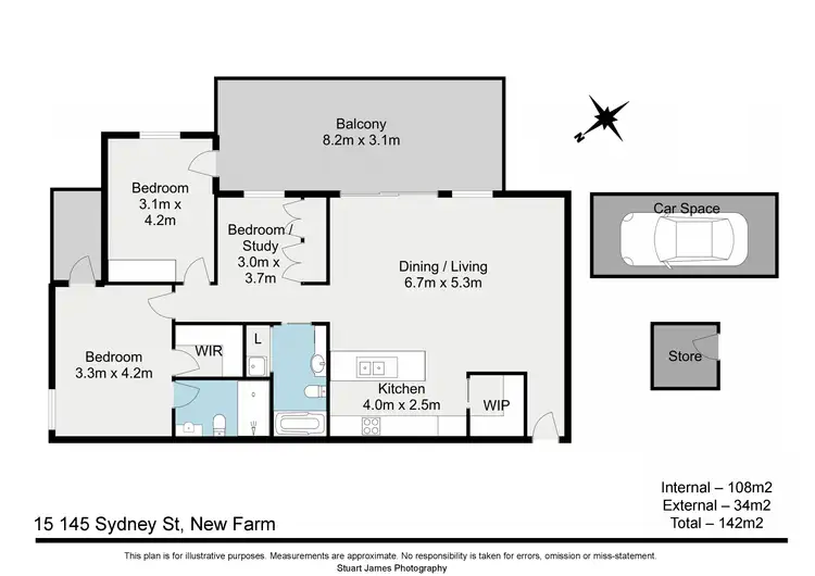Floorplan of Homely apartment listing, 15/145 Sydney Street, New Farm QLD 4005